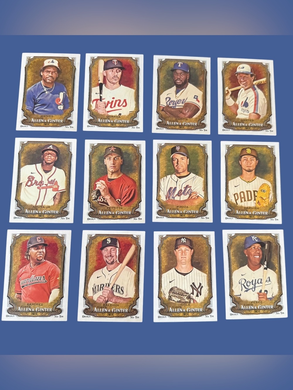 Topps Allen & Ginter Baseball Card Lot - 12 Card Base & Insert Collection